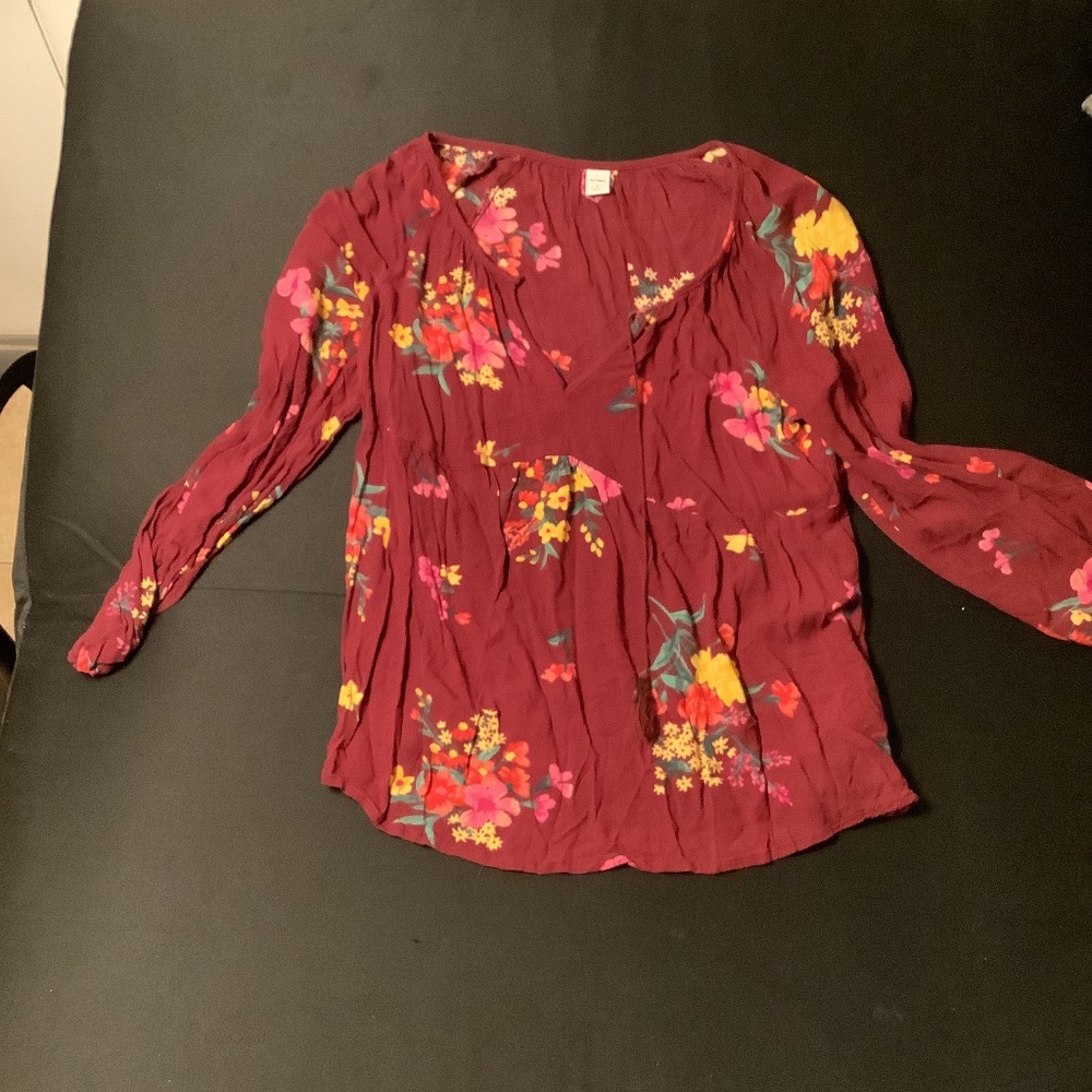 Size Medium Old Navy Long Sleeve Floral Blouse
